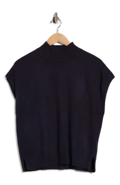 Max Studio Mock Neck Sweater In Blue
