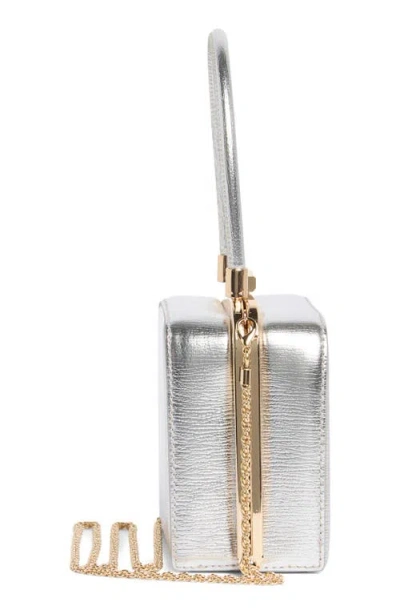 Ted Baker Khloe Frame Clutch In Silver