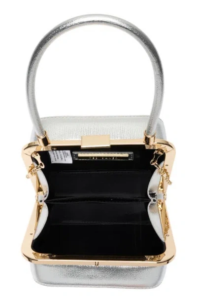 Ted Baker Khloe Frame Clutch In Silver