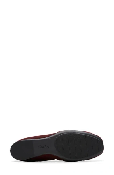 Clarks Jazmynn Gem Suede Ballet Flat In Burgundy