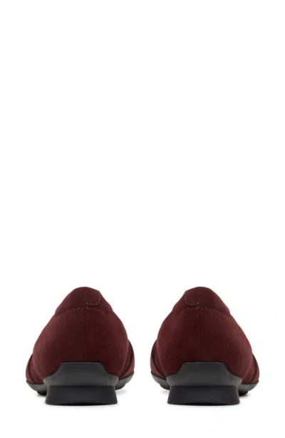 Clarks Jazmynn Gem Suede Ballet Flat In Burgundy