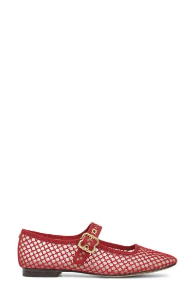 Sam Edelman Michaela Mesh Flat In Deep Scarlet