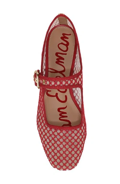 Sam Edelman Michaela Mesh Flat In Deep Scarlet