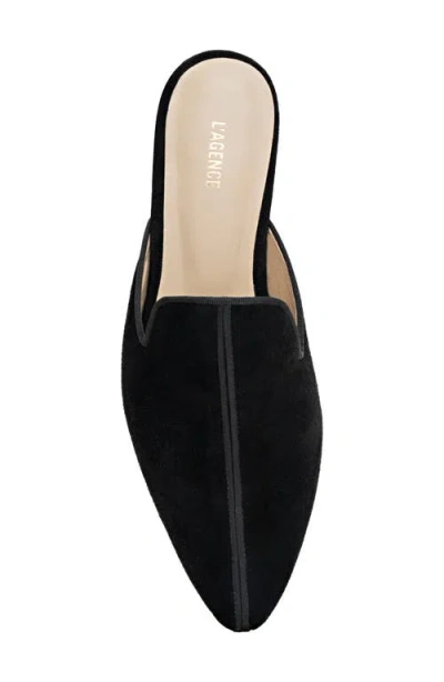 L'agence Como Mule In Black Suede
