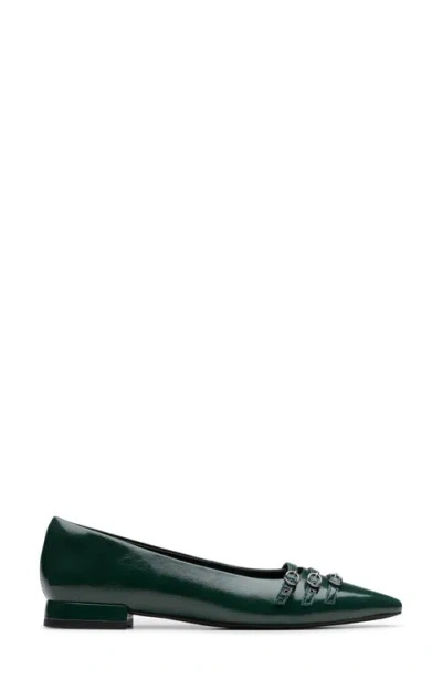 Clarks ® Sensa Triple Strap Flat In Green