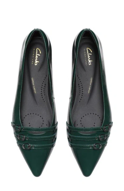 Clarks ® Sensa Triple Strap Flat In Green