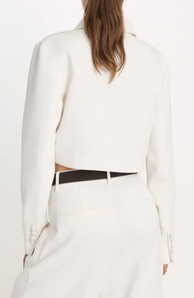 Good American Luxe Crop Jacket In Soft Shell