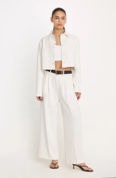 Good American Luxe Crop Jacket In Soft Shell