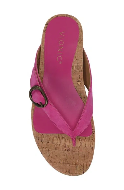 Vionic Grove Flip Flop In Rose Violet