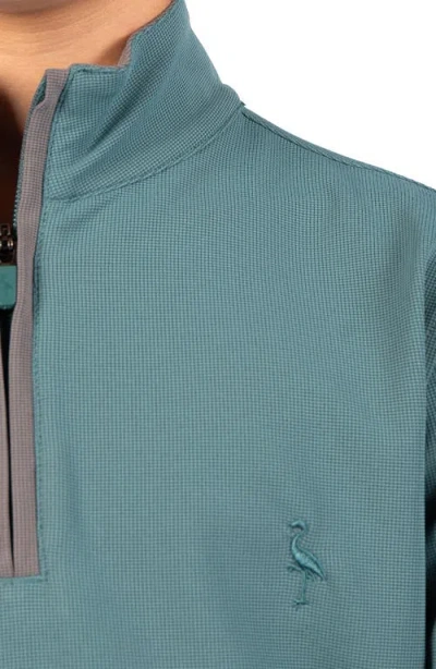 Tailorbyrd Kids' Micro Grid Textured Pullover In Green