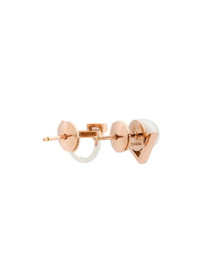 Shop Kova Asymmetric Stud Earrings - Metallic