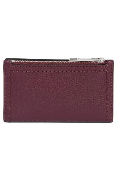 Marc Jacobs Medium Flat Wallet In Dark Plum