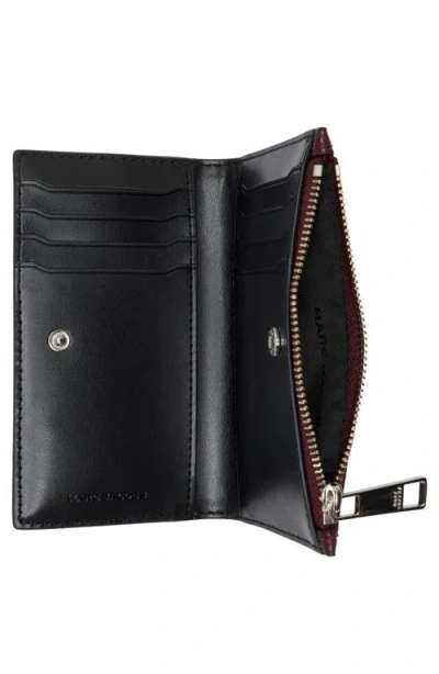 Marc Jacobs Medium Flat Wallet In Dark Plum