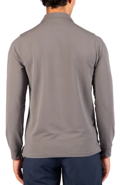 Tailorbyrd Micro Grid Performance Polo In Grey