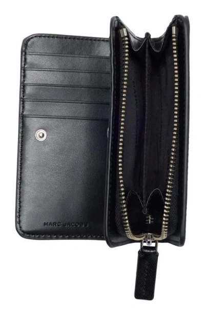 Marc Jacobs Compact Leather Wallet In Black