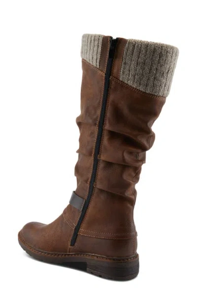 Patrizia By Spring Step Rowin Ruched Boot In Medium Brown
