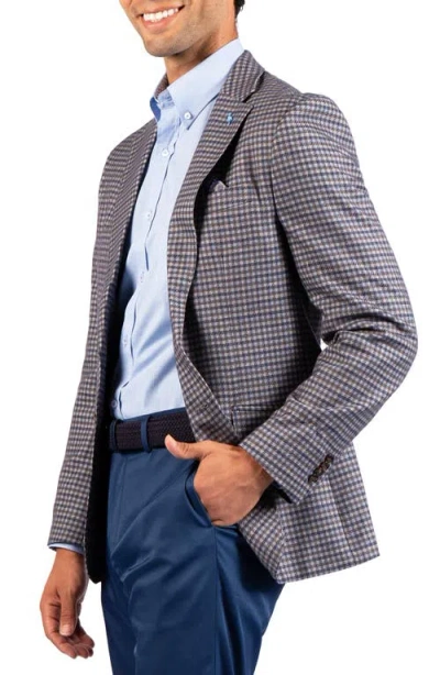Tailorbyrd Gingham Textured Sport Coat In Blue