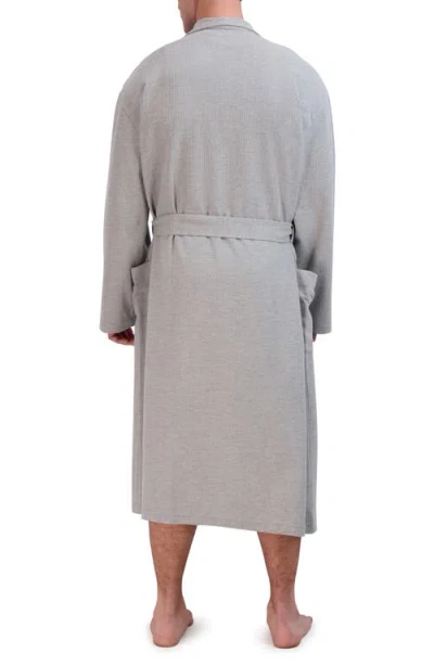 Hanes Waffle Knit Robe In Grey