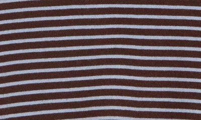 Max Studio Crewneck Sweater In Brown / Soft Blue