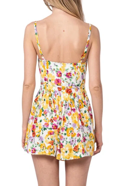 Sky To Moon Floral Mini Romper In Multi