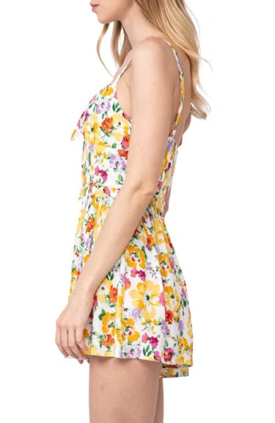Sky To Moon Floral Mini Romper In Multi