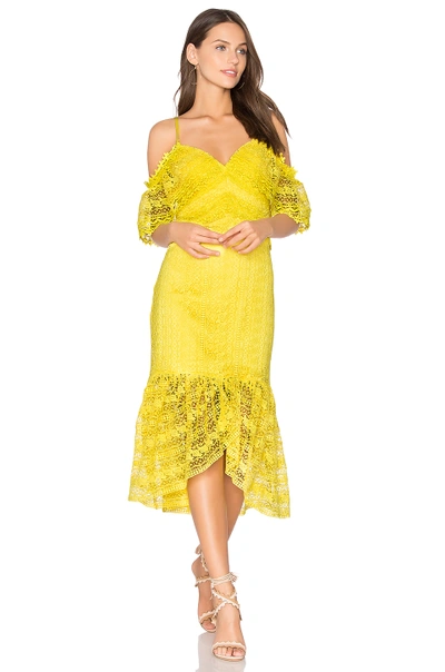 Shop Three Floor Starry Eyed Dress In Buttercup Yellow