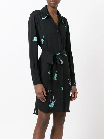 Shop Diane Von Furstenberg Bird Print Shirt Dress