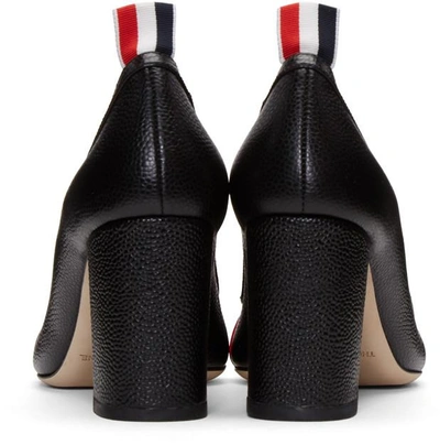 Shop Thom Browne Black Wholecut Bow Heels In 001 Black