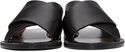 Shop Givenchy Black Chain Slide Sandals