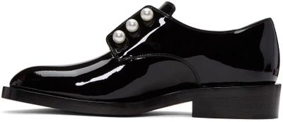 Shop Givenchy Black Patent Leather Pearl Derbys In 001 Black