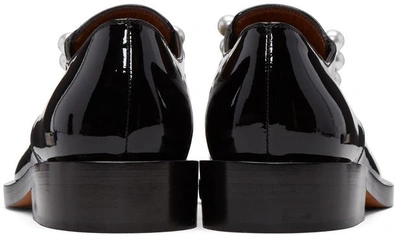 Shop Givenchy Black Patent Leather Pearl Derbys In 001 Black