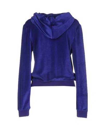 Shop Versace Hooded Sweatshirt In Purple