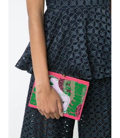 Shop Olympia Le-tan Green Book Cover Clutch