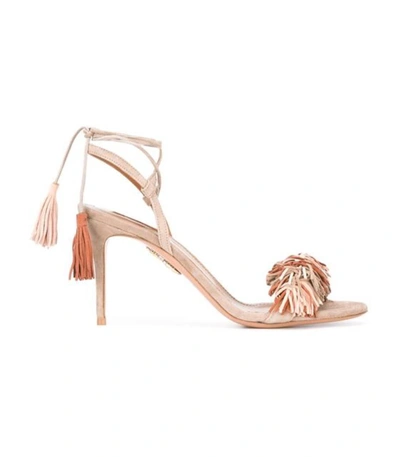 Shop Aquazzura Nude 'wild Thing' Sandal