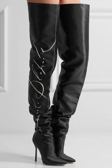 manolo blahnik knee high boots