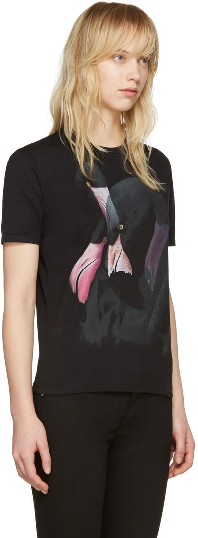 Shop Givenchy Black Flamingo T-shirt