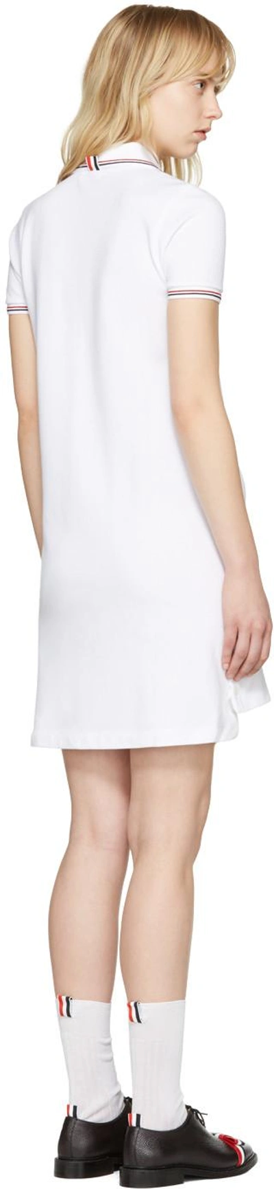 Shop Thom Browne White A-line Polo Dress