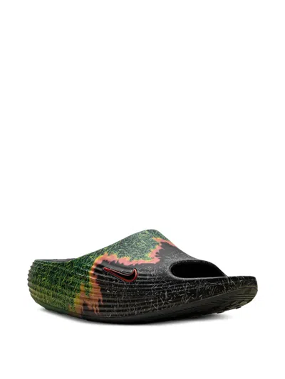 Nike Reactx Rejuven8 Grass-print Slides In Multi