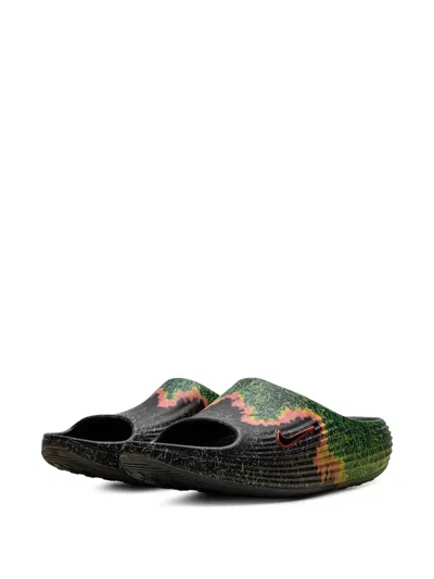 Nike Reactx Rejuven8 Grass-print Slides In Multi