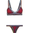KIINI Red & Multi 'Soley' Bikini,KI35P06