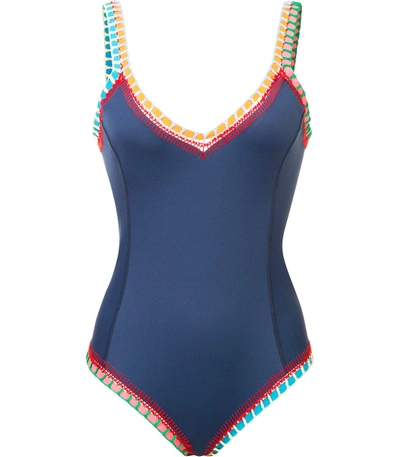 Shop Kiini Navy Multi 'tasmin' One-piece Swimsuit In Navy/multi