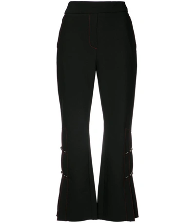 Shop Ellery Black Pleated Cropped Trouser