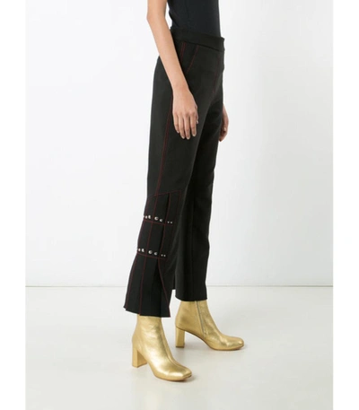 Shop Ellery Black Pleated Cropped Trouser