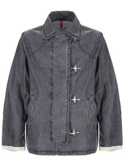 Fay Chic Four-button Mini Jacket In Gray