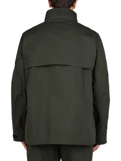 Lardini By Yosuke Aizawa Structured High Neck Jacket With Button In Green
