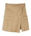 MONSE Khaki Canvas Asymmetric Skirt,S73P2014CANSS172