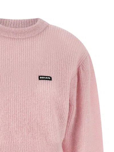 Rotate Birger Christensen Rotate Birgerchristensen Wool Puff Sweater In Pink