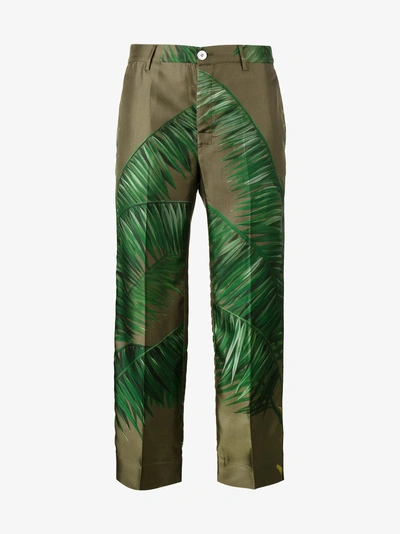 Dries Van Noten Tropical Palm Print Trousers