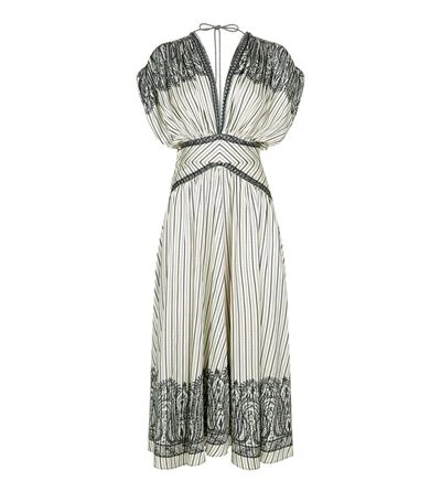 Shop Etro Paisley Stripes Silk Dress