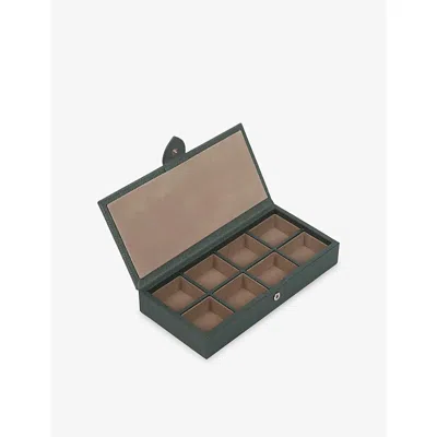 Smythson Panama Leather Cufflinks Box